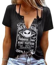 Camiseta KNEYATTA Halloween Pumpkin King Face Characters Women Camiseta KNEYATTA Halloween Pumpkin King Face Characters Women