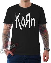 Camiseta Korn Banda Camisa Rock Preta Blusa 100% Algodão