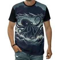 Camiseta Kraken Gigante Monstro Marinho Profundezas Oceano