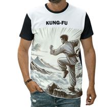 Camiseta Kung Fu Arte Marcial Chinesa Wu Shu Luta Combate Camiseta Kung Fu Arte Marcial Chinesa Wu Shu Luta Combate