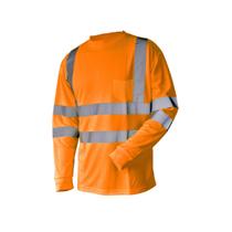 Camiseta L&M Hi Vis ANSI Classe 3 Refletiva de Segurança Laranja 3XL