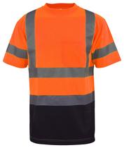 Camiseta L&M Hi Vis Class 3 Reflective Safety, laranja limão Camiseta L&M Hi Vis Class 3 Reflective Safety, laranja limão