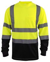 Camiseta L&M Hi Vis Class 3 Reflective Safety, laranja limão Camiseta L&M Hi Vis Class 3 Reflective Safety, laranja limão