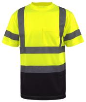 Camiseta L&M Hi Vis Class 3 Reflective Safety, laranja limão Camiseta L&M Hi Vis Class 3 Reflective Safety, laranja limão