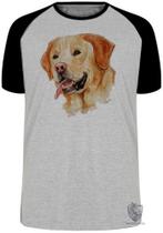 Camiseta Labrador Caramelo Blusa Plus Size extra grande adulto ou infantil