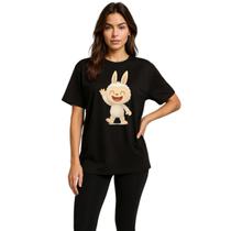 Camiseta Labubu Feminina Blusa Max Oversized Monster Sofubi