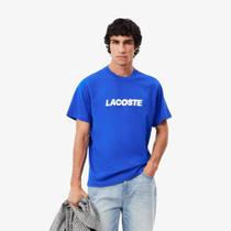 Camiseta Lacoste com logo de algodão pesado de caimento clássico Camiseta Lacoste com logo de algodão pesado de caimento clássico