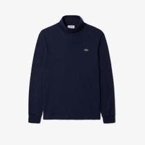 Camiseta Lacoste de gola rolê de mangas longas