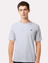 Camiseta Lacoste Masculina Basic Sport Quick Dry Cinza Mescla