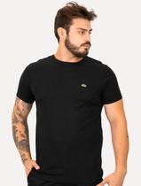 Camiseta Lacoste Masculina Jersey Pima Cotton Preta Camiseta Lacoste Masculina Jersey Pima Cotton Preta