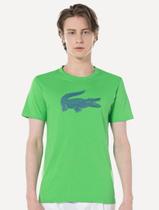 Camiseta Lacoste Masculina Jersey Sport 3D Logo Verde Menta