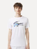 Camiseta Lacoste Masculina Sport Cotton Jersey Logo Branca