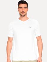 Camiseta Lacoste Masculina Sport Ultra-Dry V-Neck Branca
