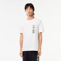 Camiseta Lacoste Regular Fit com crocodilo emblemático
