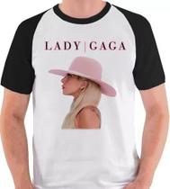 Camiseta Lady Gaga Pop Nome Camisa Blusa Raglan