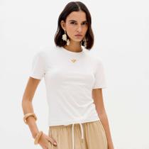 Camiseta Lança Perfume Baby Look Ve26 Off White Feminino
