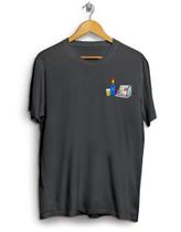 Camiseta Lavada 100% Algodão Estampa Frente Boteco Regular