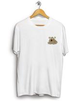 Camiseta Lavada 100% Algodão Estampa Frente e Costas Serial Cheese Regular