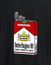 Camiseta Lavada 100% Algodão Estampa Frente Interlagos 91 Oversized