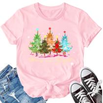 Camiseta LBP Merry and Bright Christmas para mulheres