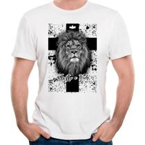 Camiseta leão camisa religião fé cruz deus - Mago das Camisas
