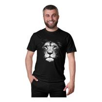 Camiseta Leão Jesus Judá Fé Evangélica Gospel Lion Realista Camiseta Leão Jesus Judá Fé Evangélica Gospel Lion Realista