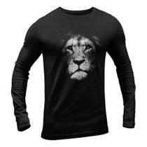 Camiseta Leão Jesus Judá Fé Evangélica Gospel Manga Longa Camiseta Leão Jesus Judá Fé Evangélica Gospel Manga Longa