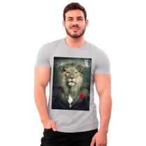 Camiseta Leão Rei King Rose Shap Life Custon Animal Lion - MECCA
