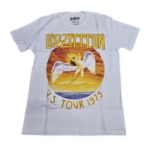 Camiseta Led Zeppelin Blusa Banda de Rock Branco Bo575BC
