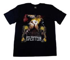 Camiseta Led Zeppelin Blusa Preta Rock Highway Heaven HCD566 BM - Bandas