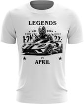 Camiseta Lendas Nascem em Abril Carros Esportivos 3 Camiseta Lendas Nascem em Abril Carros Esportivos 3