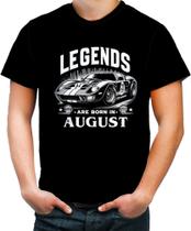 Camiseta Lendas Nascem em Agosto Carros Esportivos 2