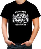 Camiseta Lendas Nascem em Fevereiro Carros Esportivos 1 - Kasubeck Store