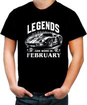Camiseta Lendas Nascem em Fevereiro Carros Esportivos 2 - Kasubeck Store