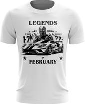 Camiseta Lendas Nascem em Fevereiro Carros Esportivos 3 - Kasubeck Store