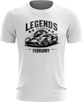 Camiseta Lendas Nascem em Fevereiro Carros Esportivos 4