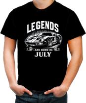 Camiseta Lendas Nascem em Julho Carros Esportivos 2