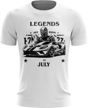 Camiseta Lendas Nascem em Julho Carros Esportivos 3