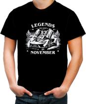 Camiseta Lendas Nascem em Novembro Carros Esportivos 1 Camiseta Lendas Nascem em Novembro Carros Esportivos 1