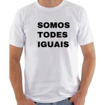 Camiseta LGBTQI+ Frases Somos Todes Iguais Camisas da Moda