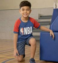 Camiseta licenciada infantil times futebol basquete nba tamanho:14cor:azul/vermelho
