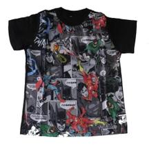 Camiseta Liga Da Justiça Blusa Adulto Unissex H190 BM Camiseta Liga Da Justiça Blusa Adulto Unissex H190 BM