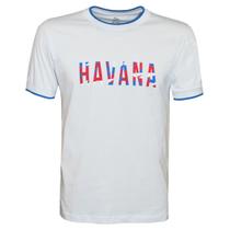 Camiseta Liga Retrô Havana Estampa Central Branco