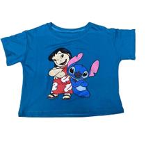 Camiseta Lilo e Stitch Blusa Cropped Blusinha Baby Look Feminina Sf466