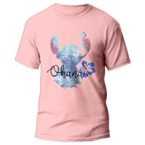 Camiseta Lilo E Stitch Desenho Animado Blusa Stitch Rosa 6