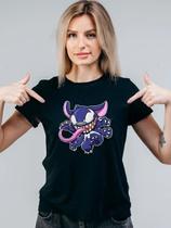 Camiseta Lilo Stitch Venom Camisa Masculina Unissex Roupa Feminina Babylook 100% Algodão Macio