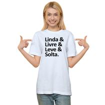 Camiseta Linda & Livre & Leve & Solta Camisa Personalizada Blusa Adulto Algodão com Poliéster Camiseta Linda & Livre & Leve & Solta Camisa Personalizada Blusa Adulto Algodão com Poliéster