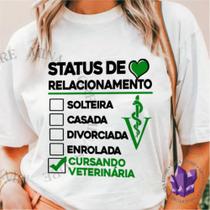 Camiseta Linha Mina Profissões Cursando Medicina Veterinária Camiseta Linha Mina Profissões Cursando Medicina Veterinária