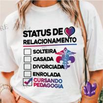 Camiseta Linha Mina Profissões Pedagoga Cursando Pedagogia Camiseta Linha Mina Profissões Pedagoga Cursando Pedagogia