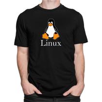 Camiseta Linux Sistema Programa Pinguim Computador Camisa